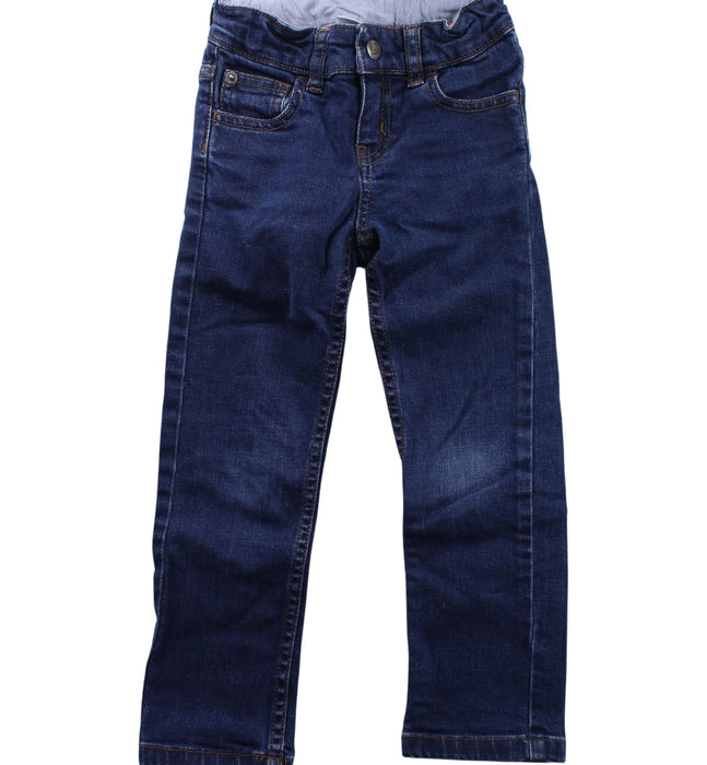 A Blue Jeans from Petit Bateau in size 4T for boy. (Front View)