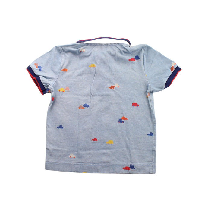 A Blue Long Sleeve Polos from Momonittu in size 6T for boy. (Back View)