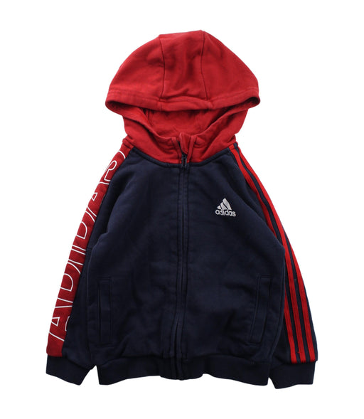 A Blue Zippered Sweatshirts from Adidas in size 2T for boy. (Front View)