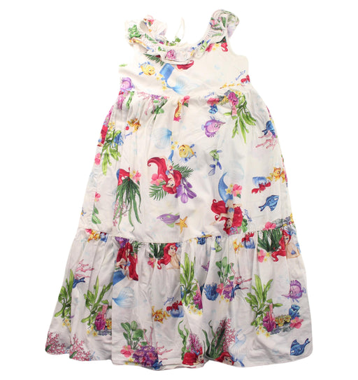A White Sleeveless Dresses from Monnalisa in size 4T for girl. (Front View)