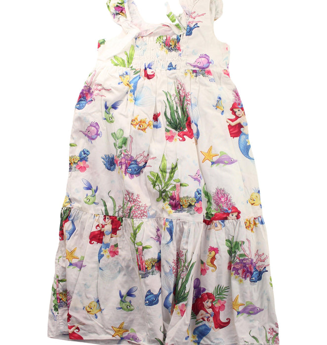 A White Sleeveless Dresses from Monnalisa in size 4T for girl. (Back View)