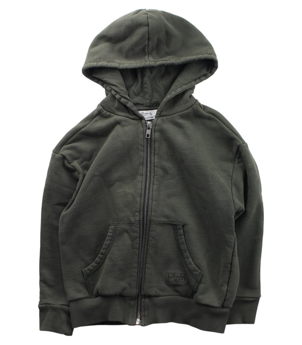 A Green Zippered Sweatshirts from Bonpoint in size 4T for boy. (Front View)
