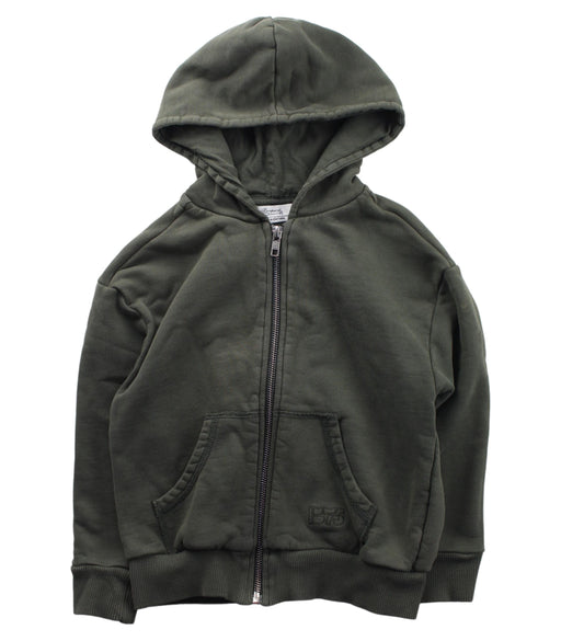 A Green Zippered Sweatshirts from Bonpoint in size 4T for boy. (Front View)