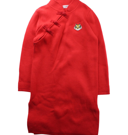 A Red Sweater Dresses from Bimbo Concept in size 8Y for girl. (Front View)