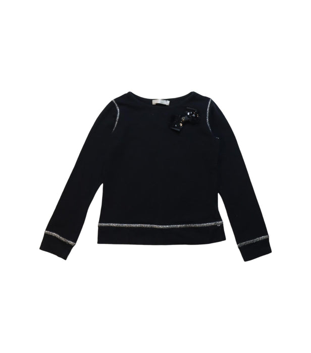 A Black Long Sleeve T Shirts from I Pinco Pallino in size 4T for girl. (Front View)