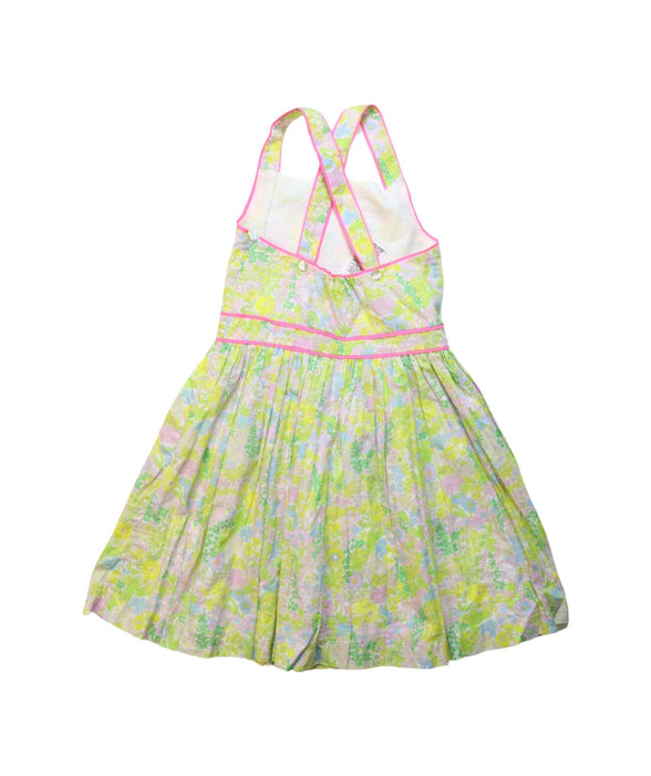 A Multicolour Sleeveless Dresses from Jacadi in size 5T for girl. (Back View)