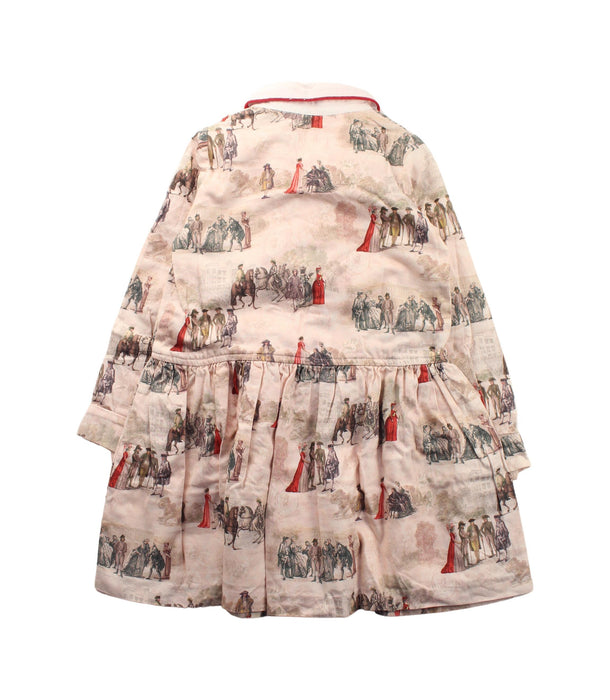 A Pink Long Sleeve Dresses from Rochy in size 6T for girl. (Back View)