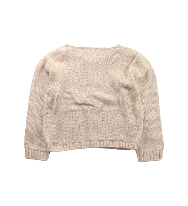 A Beige Cardigans from Il Porticciolo in size 5T for girl. (Back View)