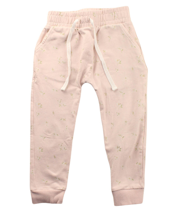 A Pink Sweatpants from Jamie Kay in size 4T for girl. (Front View)