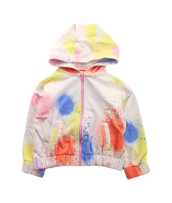 A White Zippered Sweatshirts from Little Marc Jacobs in size 4T for girl. (Front View)