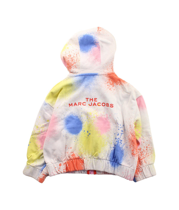 A White Zippered Sweatshirts from Little Marc Jacobs in size 4T for girl. (Back View)
