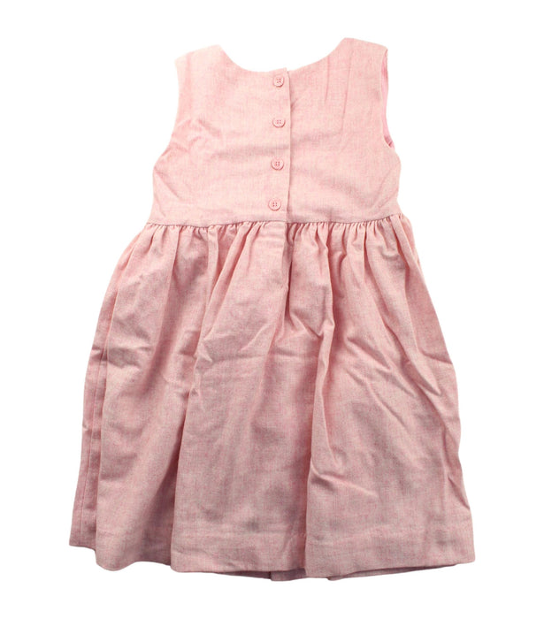 A Pink Sleeveless Dresses from Rachel Riley in size 5T for girl. (Back View)
