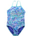 A Green Swimsuits from Hurley in size 7Y for girl. (Front View)