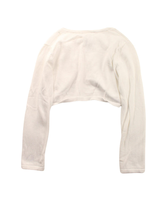 A White Cardigans from Bonnie Jean in size 7Y for girl. (Back View)