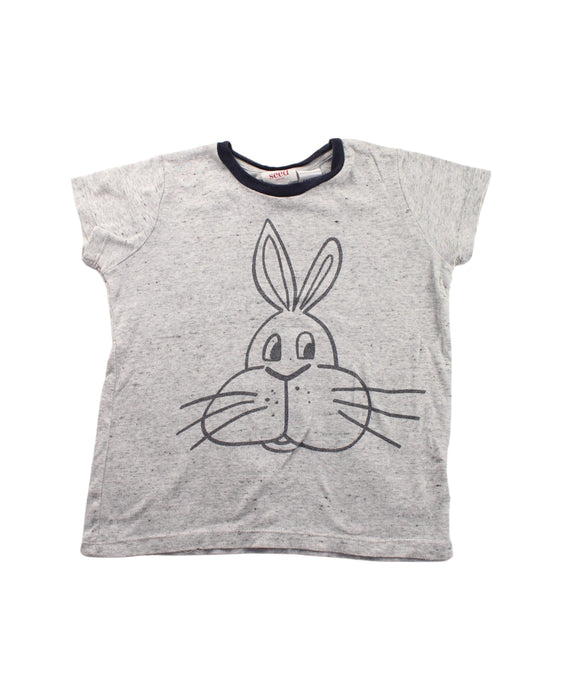 A White Short Sleeve T Shirts from Seed in size 4T for girl. (Front View)