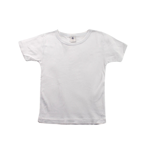 A White Short Sleeve T Shirts from Petit Bateau in size 4T for boy. (Front View)