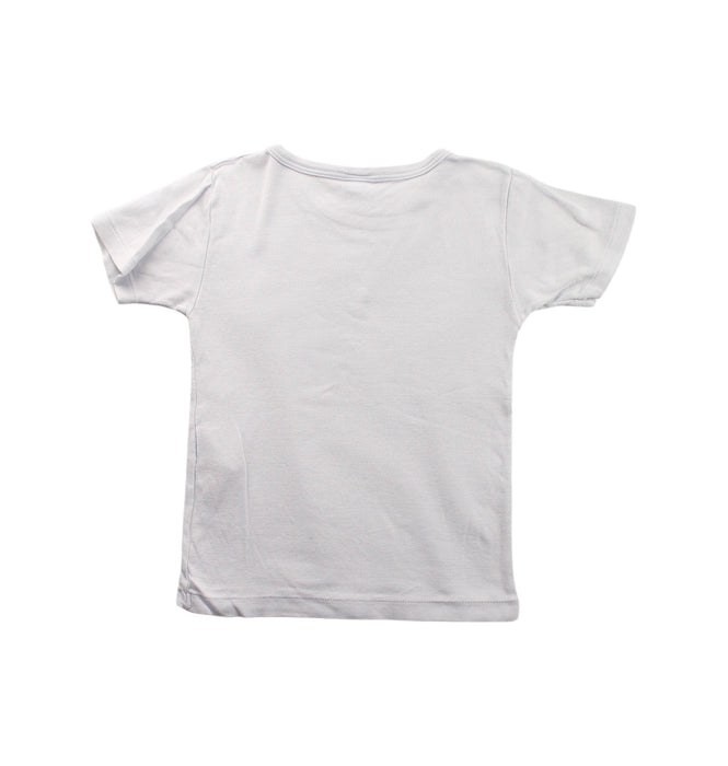 A White Short Sleeve T Shirts from Petit Bateau in size 4T for boy. (Back View)
