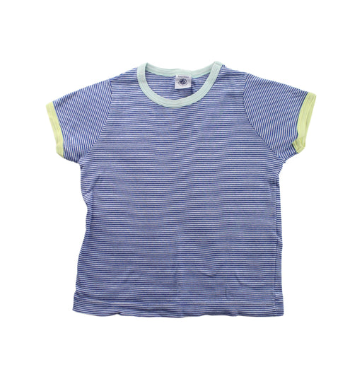 A Blue Shorts Sets from Petit Bateau in size 4T for girl. (Front View)