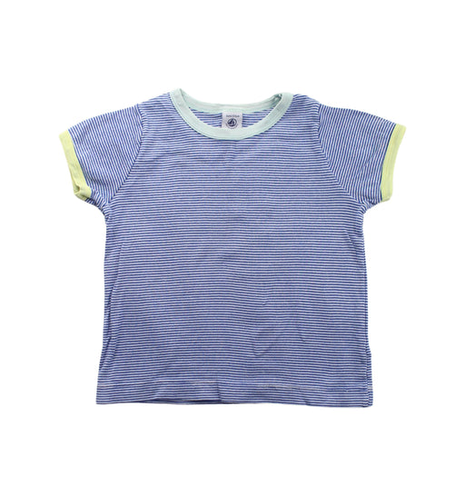 A Blue Shorts Sets from Petit Bateau in size 4T for boy. (Front View)