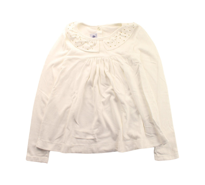 A White Long Sleeve Tops from Petit Bateau in size 10Y for girl. (Front View)