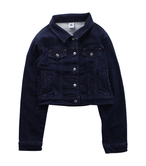 A Blue Lightweight Jackets from Petit Bateau in size 10Y for girl. (Front View)