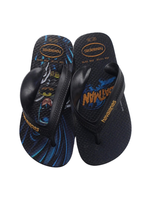 A Black Flip Flops from Havaianas in size 5T for boy. (Back View)