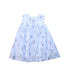 A Blue Sleeveless Dresses from Laranjinha in size 6-12M for girl. (Back View)