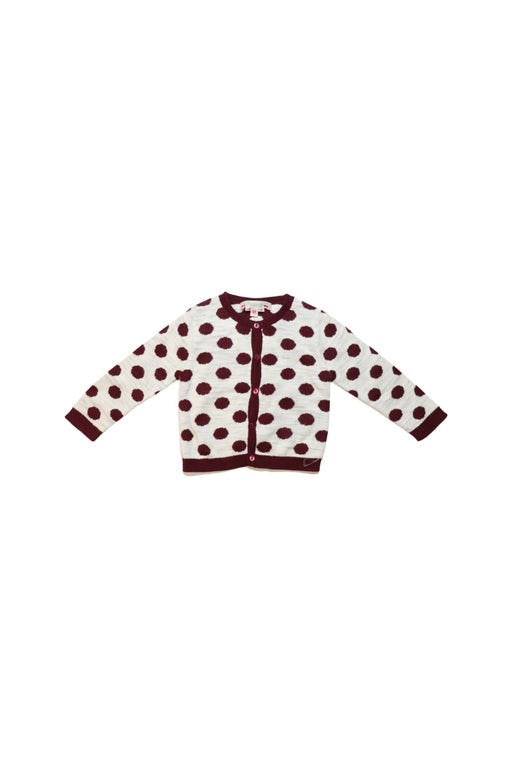 A White Cardigans from Bonpoint in size 6-12M for girl. (Front View)