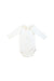 A White Long Sleeve Bodysuits from Bonpoint in size 3-6M for girl. (Front View)