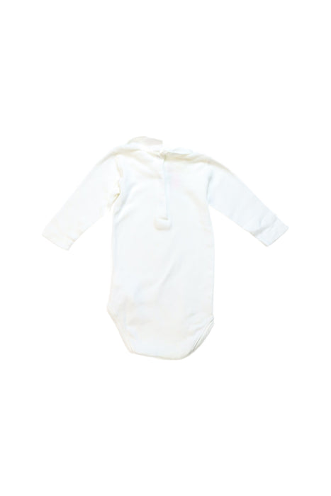 A White Long Sleeve Bodysuits from Bonpoint in size 3-6M for girl. (Back View)