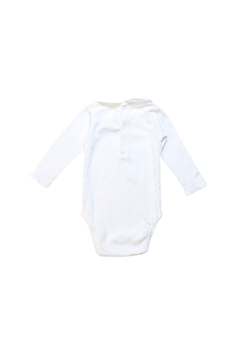 A White Long Sleeve Bodysuits from Jacadi in size 3-6M for neutral. (Back View)