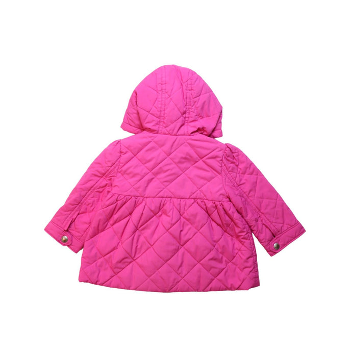A Pink Puffer/Quilted Jackets from Ralph Lauren in size 6-12M for girl. (Back View)