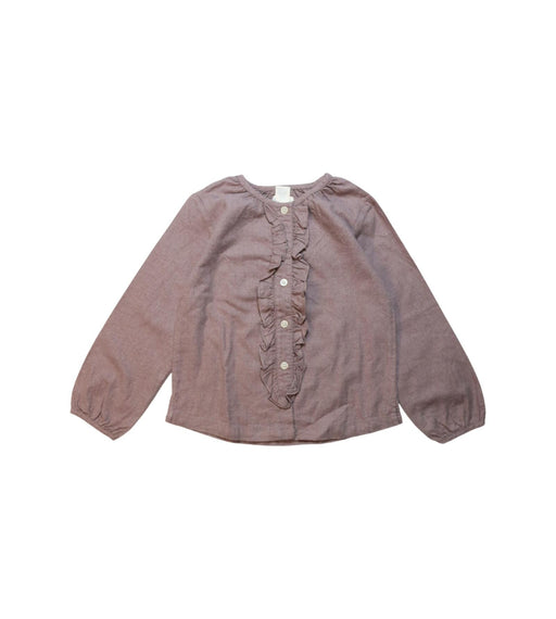 A Purple Long Sleeve Tops from Olive Juice in size 5T for girl. (Front View)