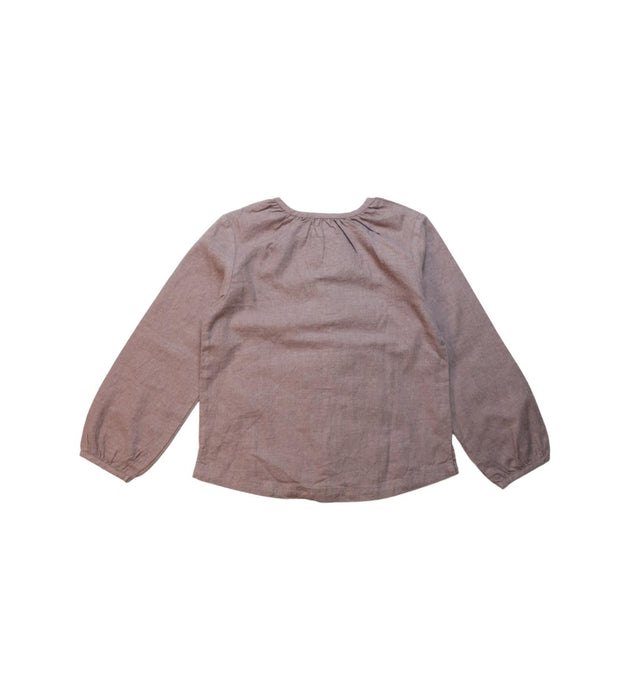 A Purple Long Sleeve Tops from Olive Juice in size 5T for girl. (Back View)
