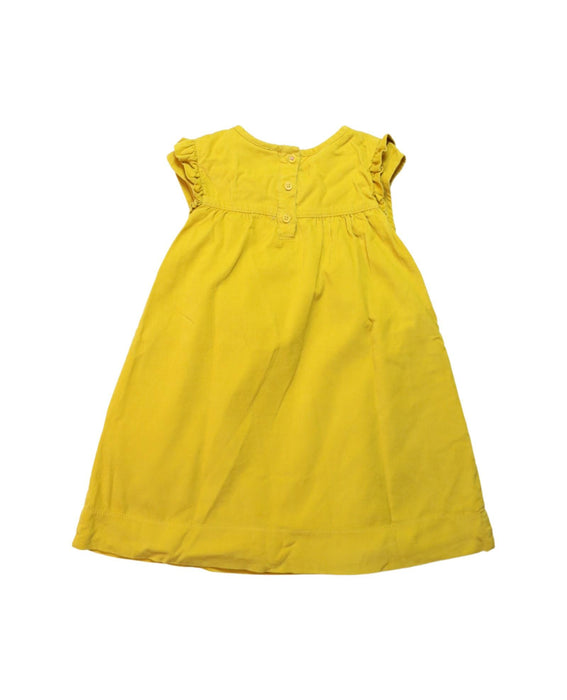 A Yellow Sleeveless Dresses from Boden in size 3T for girl. (Back View)