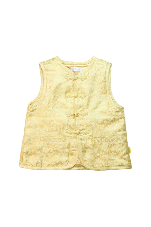 A Yellow Dress Up Vests from Mides in size 2T for boy. (Front View)