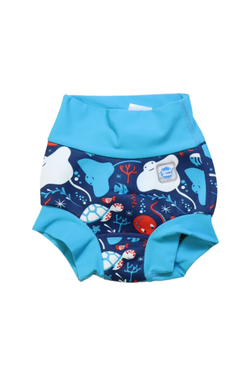 A Blue Swim Diapers from Splash About in size 12-18M for boy. (Front View)
