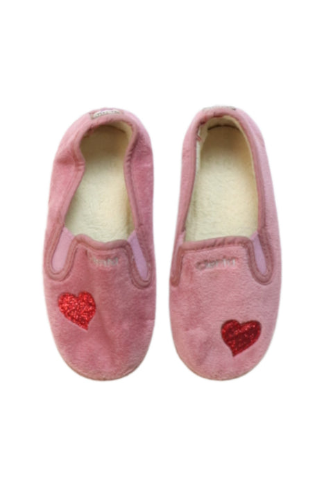 A Pink Slip Ons from Cienta in size 3T for girl. (Back View)