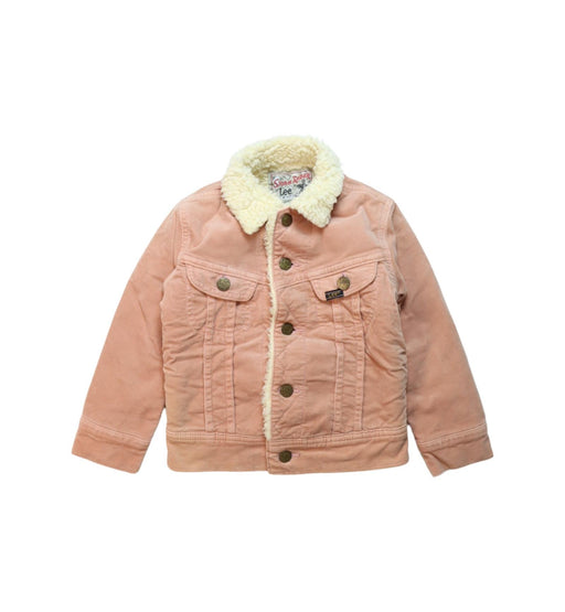 A Pink Lightweight Jackets from Lee in size 4T for girl. (Front View)
