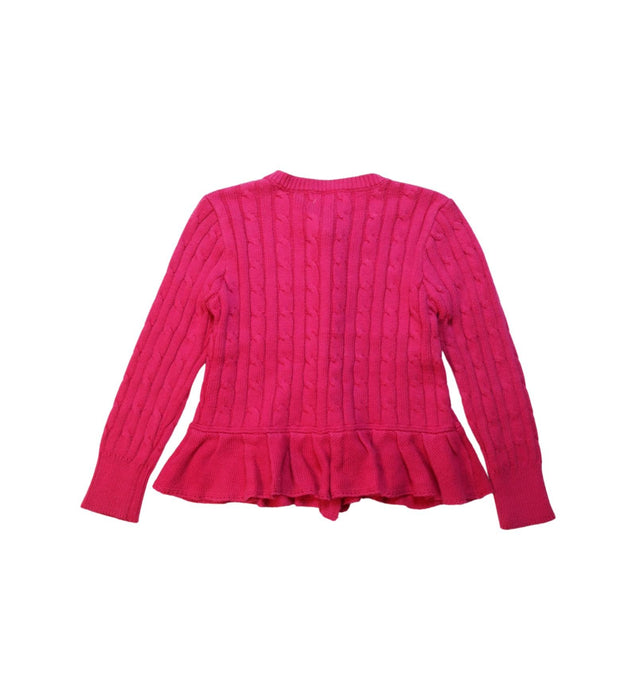 A Pink Cardigans from Polo Ralph Lauren in size 4T for girl. (Back View)