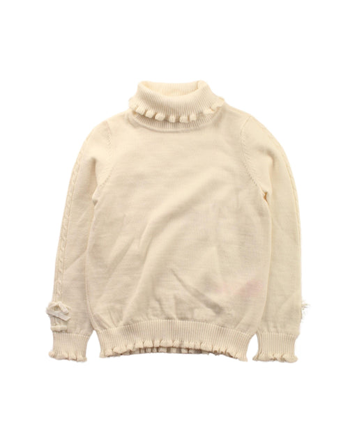 A White Knit Sweaters from Nicholas & Bears in size 4T for girl. (Front View)
