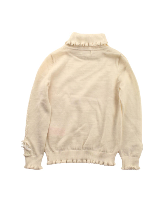 A White Knit Sweaters from Nicholas & Bears in size 4T for girl. (Back View)
