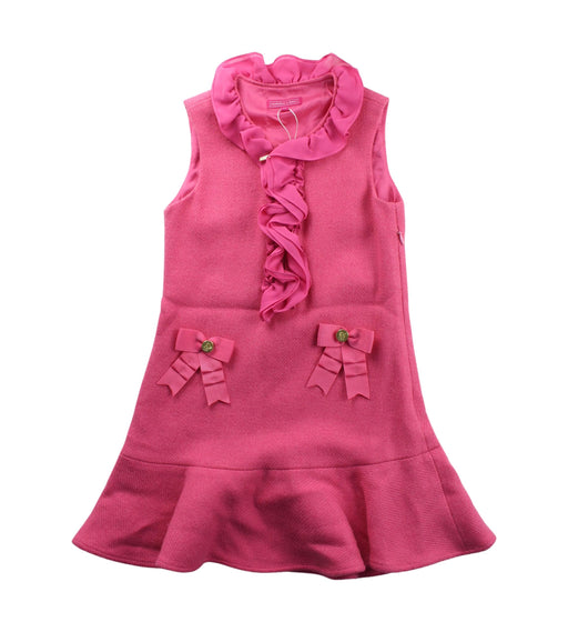 A Pink Sleeveless Dresses from Nicholas & Bears in size 6T for girl. (Front View)