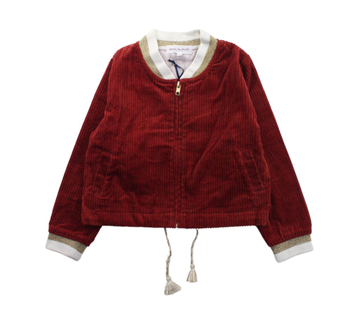 A Red Lightweight Jackets from Excuse My French in size 4T for girl. (Front View)