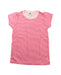 A Pink Short Sleeve T Shirts from Petit Bateau in size 5T for girl. (Front View)