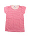 A Pink Short Sleeve T Shirts from Petit Bateau in size 5T for girl. (Front View)