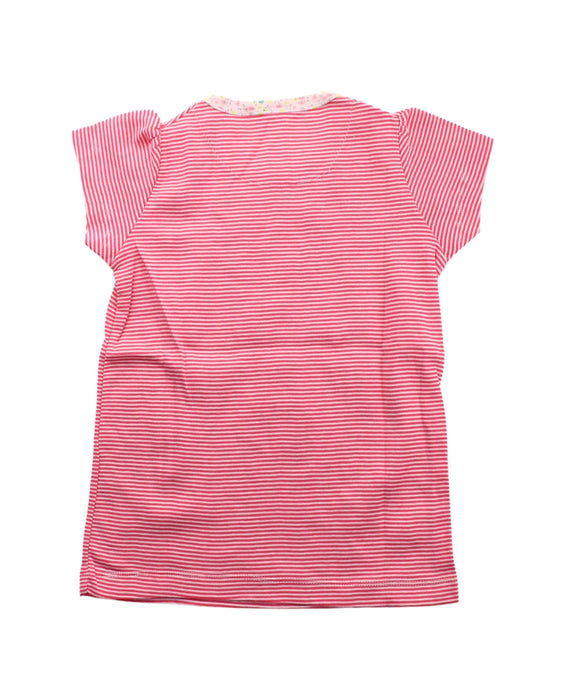 A Pink Short Sleeve T Shirts from Petit Bateau in size 5T for girl. (Back View)