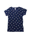 A Blue Short Sleeve T Shirts from Petit Bateau in size 5T for girl. (Front View)