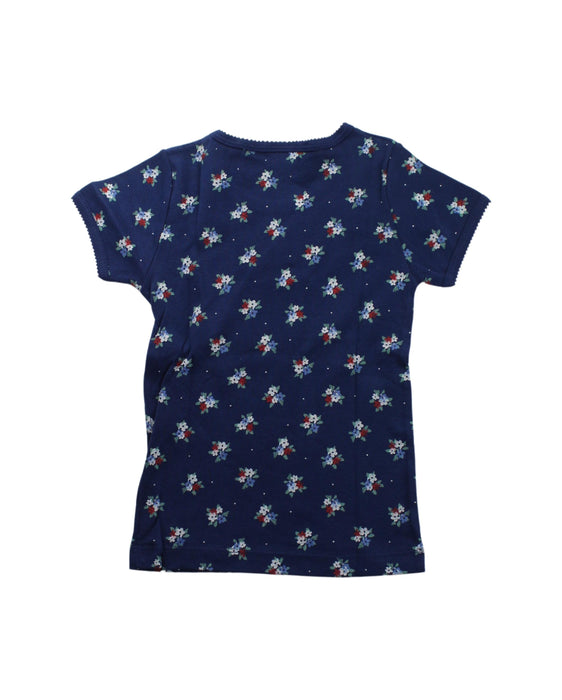 A Blue Short Sleeve T Shirts from Petit Bateau in size 5T for girl. (Back View)