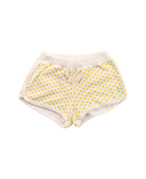 A White Shorts from Petit Bateau in size 5T for girl. (Front View)